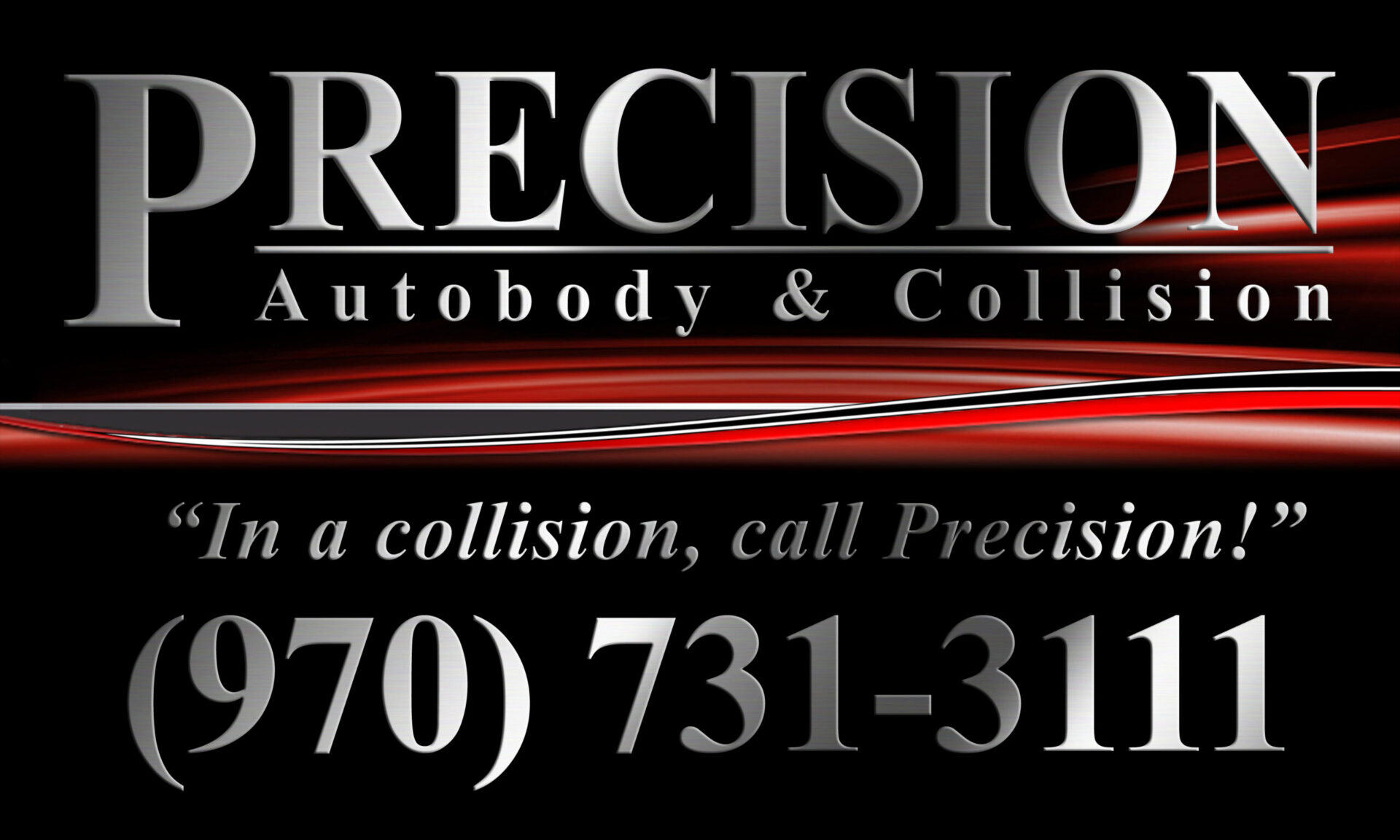 Precision Autobody & Collision 3x5 Sign copy